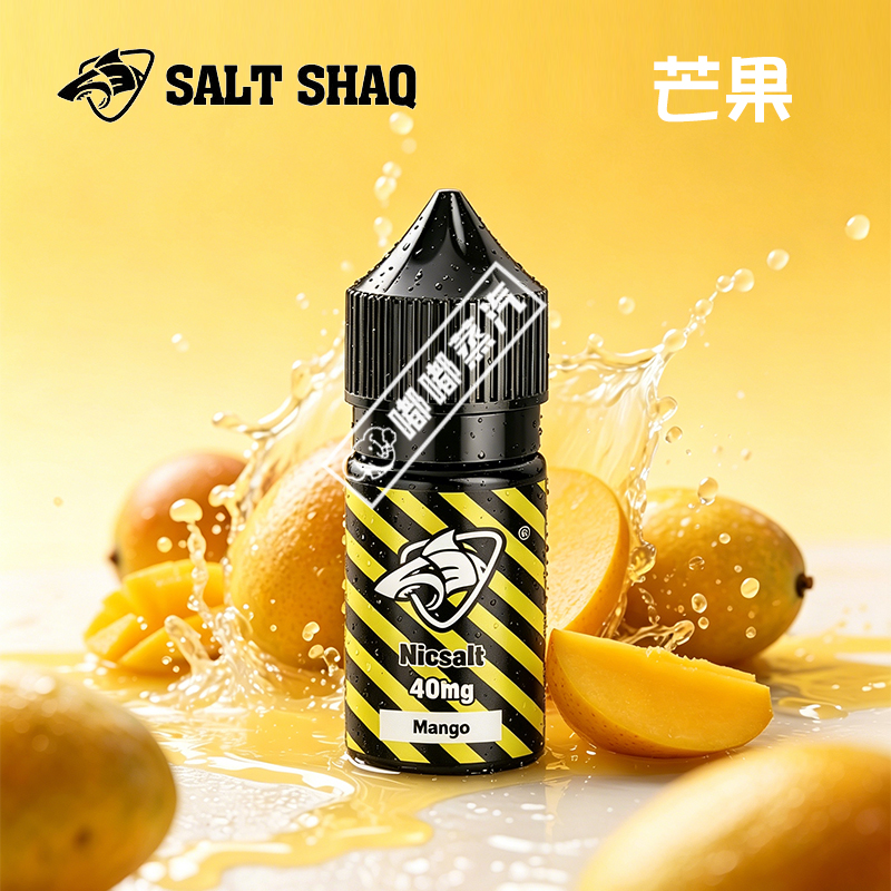 【買5送1】鯊克SHAQ芒果煙油40mg 30ml，專為電子菸愛好者、替煙人群打造。採用食品級原料，4%尼古丁鹽配比，帶來順滑口感，約9000口超大用量。熱帶芒果風味濃郁，尾調焦糖海鹽點綴，小煙大煙通用。現活動特惠，買5送1，是追求果味解癮、高性價比煙油用戶的首選，全台現貨速發。